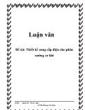 Đề tài: Thiết kế cung cấp điện cho phân xưởng cơ khí