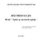 BÀI THẢO LUẬN Đề tài: “ Nghĩa vụ của doanh nghiệp ”