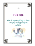 Tiểu luận: Một số nguồn phóng xạ được sử dụng trong phòng thí nghiệm