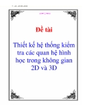 Đề tài: Thiết kế hệ thống kiểm tra các quan hệ hình học trong không gian 2D và 3D