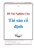 Báo cáo tài sản cố định