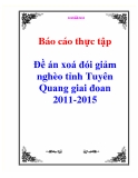 Báo cáo thực tập: Đề án xoá đói giảm nghèo tỉnh Tuyên Quang giai đoan 2011-2015