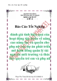 Luận văn: Đánh giá hiệu quả của hoạt động tập huấn về nâng cao năng lực và quyền cho phụ nữ của dự án phát triển mô hình đồng quản lý tài nguyên môi trường và thúc đẩy quyền trẻ em và phụ nữ