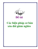 Tiểu luận: Các biện pháp cơ bản xóa đói giảm nghèo