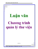 Đồ án chuyên ngành: Chương trình quản lý thư viện