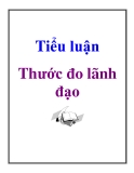 Tiểu luận: Thước đo lãnh đạo