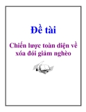 Tiểu luận: Chiến lược toàn diện về xóa đói giảm nghèo