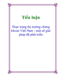 Tiểu luận:  Thực trạng thị trường chứng khoán Việt Nam - một số giải pháp để phát triển