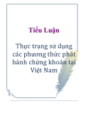 Tiểu luận: Thực trạng sử dụng các phương thức phát hành chứng khoán tại Việt Nam