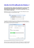 Ghi đĩa CD/DVD trên Win 7