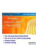 Lập trình windows - Dialog box common controls property sheet