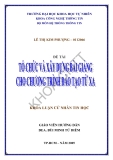 Luận văn: Tổ chức và xây dựng bài giảng cho chương trình đào tạo từ xa