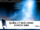 Báo cáo tiểu luận: Quản lý nhà hàng khách sạn