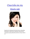 Chọn kiểu tóc tùy khuôn mặt