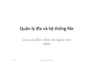 Quản lý đĩa và hệ thống file