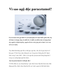 Vì sao ngộ độc paracetamol?