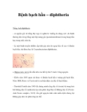 Bệnh bạch hầu – diphtheria 