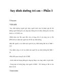 Suy dinh dưỡng trẻ em – Phần 1 