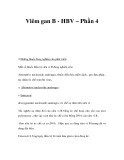 Viêm gan B - HBV – Phần 4 