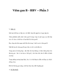 Viêm gan B - HBV – Phần 3 