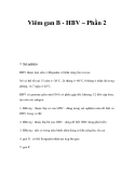 Viêm gan B - HBV – Phần 2 