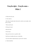 Truyền dịch - Truyền máu – Phần 2   