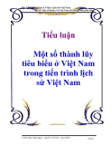 Tiểu luận: Một số thành lũy tiêu biểu ở Việt Nam trong tiến trình lịch sử Việt Nam