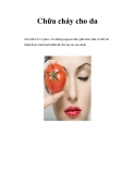 Chữa cháy cho da  