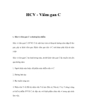 HCV - Viêm gan C 