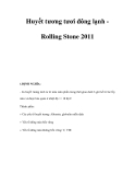 Huyết tương tươi đông lạnh Rolling Stone 2011 