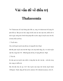 Vài vấn đề về điều trị Thalassemia 