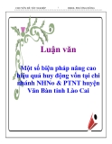 Luận văn: Một số biện pháp nâng cao hiệu quả huy động vốn tại chi nhánh NHNo & PTNT huyện Văn Bàn tỉnh Lào Cai