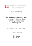 LUẬN VĂN TỐT NGHIỆP " MỘT SỐ GIẢI PHÁP NHẰM HOÀN THIỆN CÔNG TÁC TUYỂN DỤNG VÀ TRẢ LƯƠNG TẠI CÔNG TY TNHH KONDO VIỆT NAM "