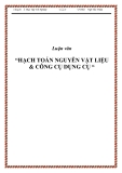 Luận văn “HẠCH TOÁN NGUYÊN VẬT LIỆU & CÔNG CỤ DỤNG CỤ “