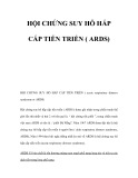 HỘI CHỨNG SUY HÔ HẤP CẤP TIẾN TRIỂN ( ARDS) 