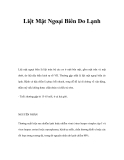 Liệt Mặt Ngoại Biên Do Lạnh