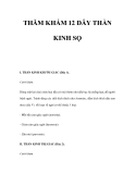 THĂM KHÁM 12 DÂY THẦN KINH SỌ