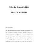 Viêm đại Tràng Co Thắt SPASTIC COLITIS 