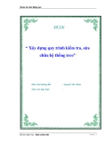 Đồ án “ Xây dựng quy trình kiểm tra, sửa chữa hệ thống treo”