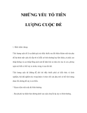 NHỮNG YẾU TỐ TIÊN LƯỢNG CUỘC ĐẺ 