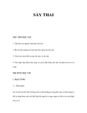 TRIỆU CHỨNG SẨY THAI 