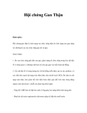 Hội chứng Gan Thận 