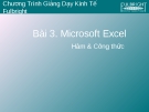  Bài 3. Microsoft Excel Hàm & Công thức - Trần Thanh Thái