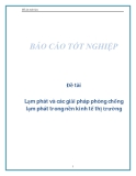 Đề tài: Lạm phát và các giải pháp phòng chống lạm phát trong nền kinh tế thị trường