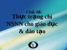 Báo cáo: thực trạng chi ngân sách nhà nước cho giáo dục và đào tạo