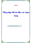 Tổng hợp Đề thi đầu vào Ngân hàng