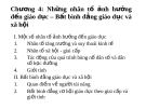 Chương 4: Những nhân tố ảnh hưởng đến giáo dục - bất bình đẳng giáo dục và xã hội