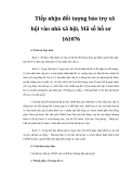 Tiếp nhận đối tượng bảo trợ xã hội vào nhà xã hội, Mã số hồ sơ 161076