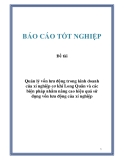 Đề tài: Quản lý vốn lưu động trong kinh doanh của xí nghiệp cơ khí Long Quân và các biện pháp nhằm nâng cao hiệu quả sử dụng vốn lưu động của xí nghiệp