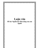 Nguồn lực tiềm năng của con người